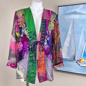 Sterling Styles Artsilk Kimono
Jacket Wearable Art 
One Size